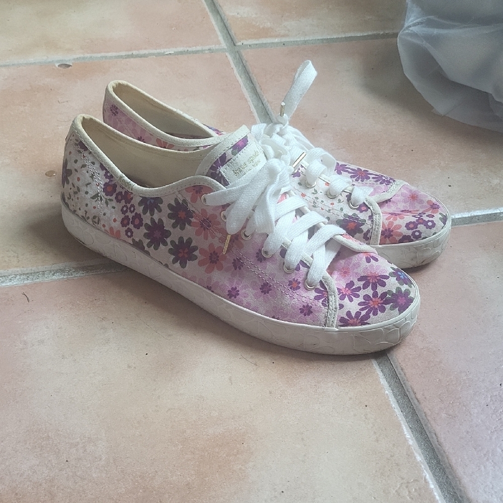 Keds Purple and Pink Floral Sneakers
